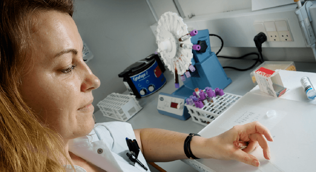 Blood smear preparation